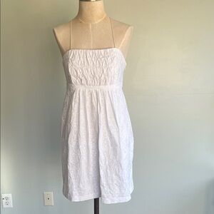 Lilly Pulitzer White Spaghetti Strip Embroidered Dress